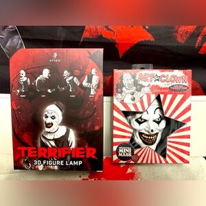 Terrifier 3D Figure Lamp and Mini Mask Set Bloody Disgusting Style Fright Rags